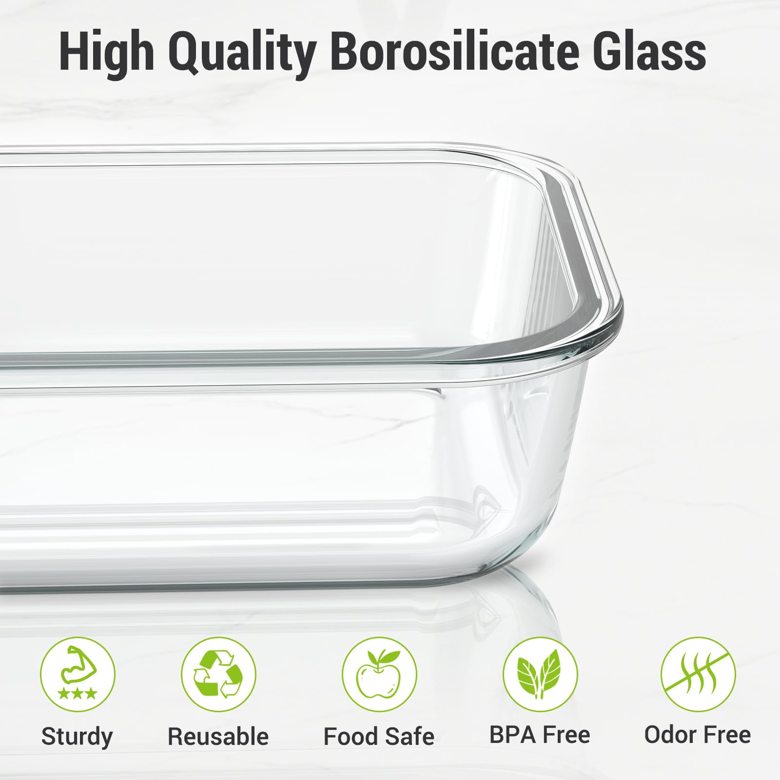 Cup Glass Food Storage Containers with lids