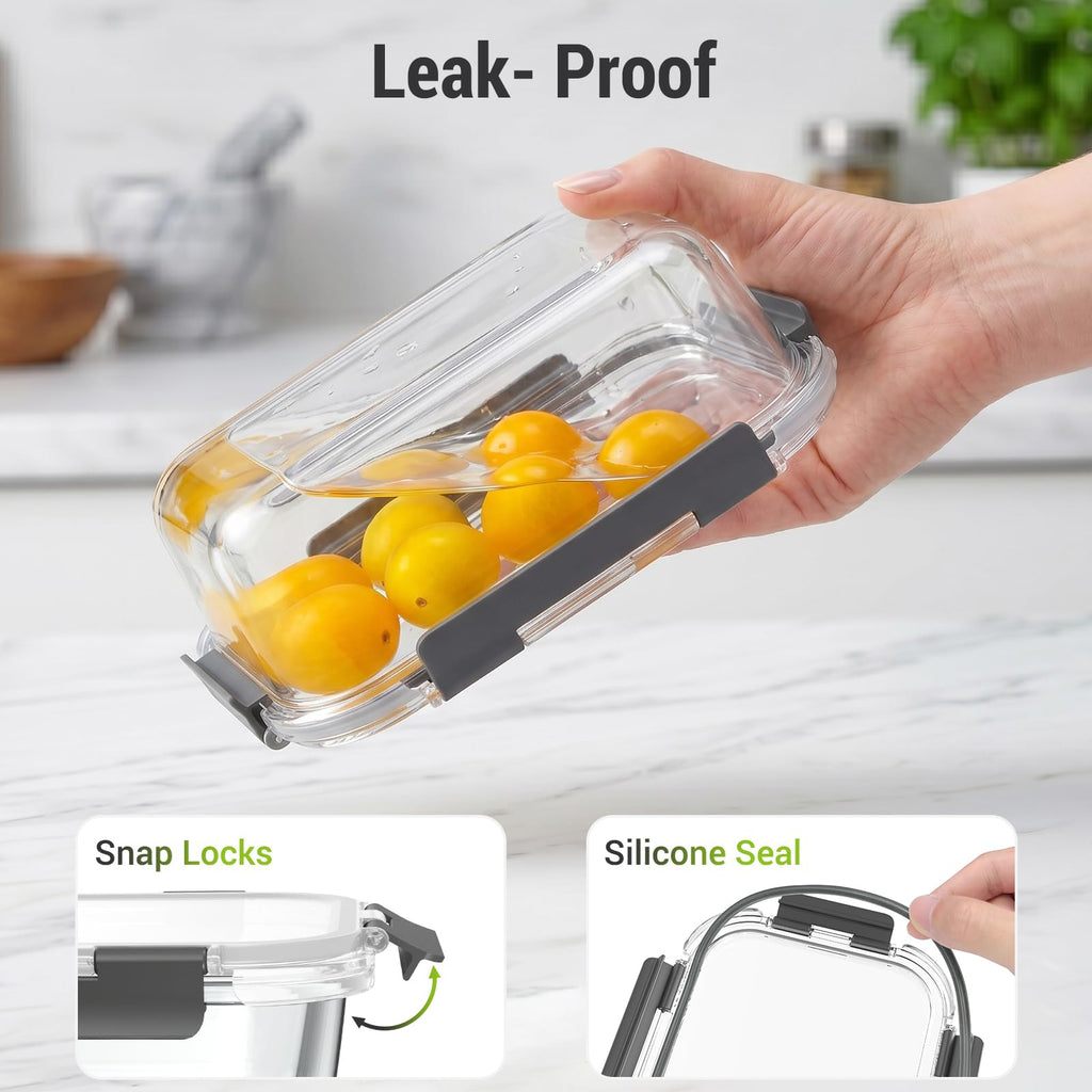Cup Glass Food Storage Containers with lids