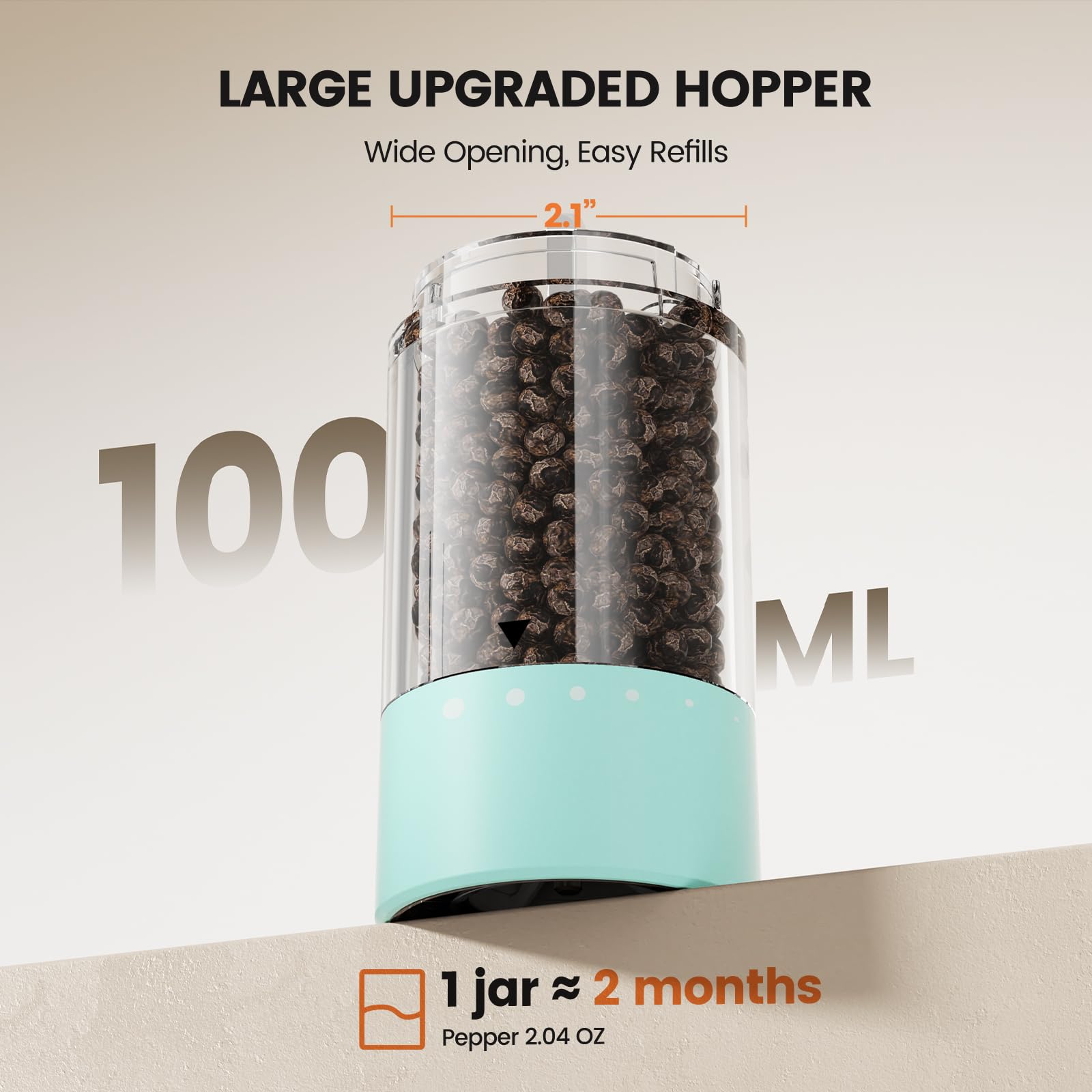 Electric Salt and Pepper Grinder Set
