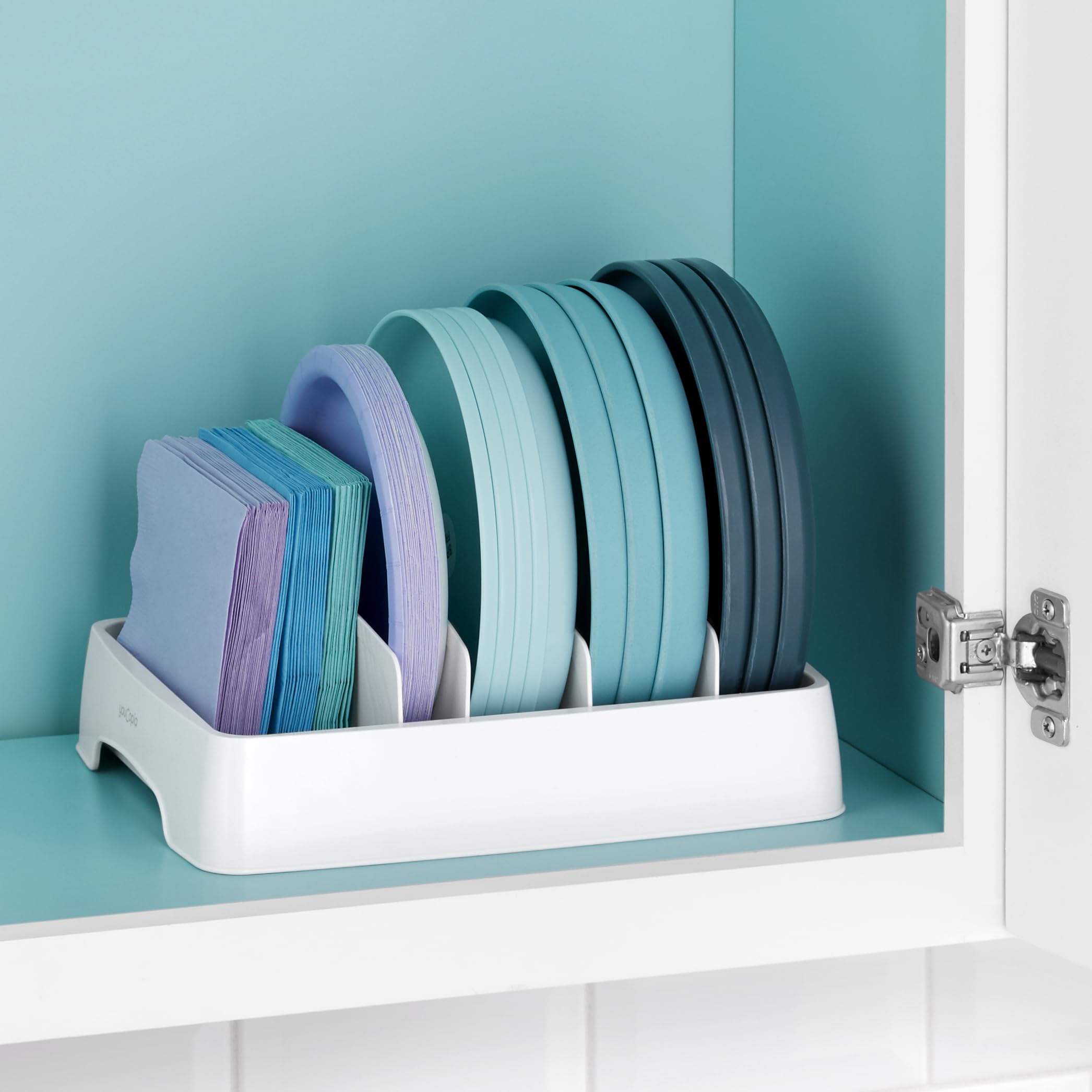 Food Container Lid Organizer for Kitchen Cabinet