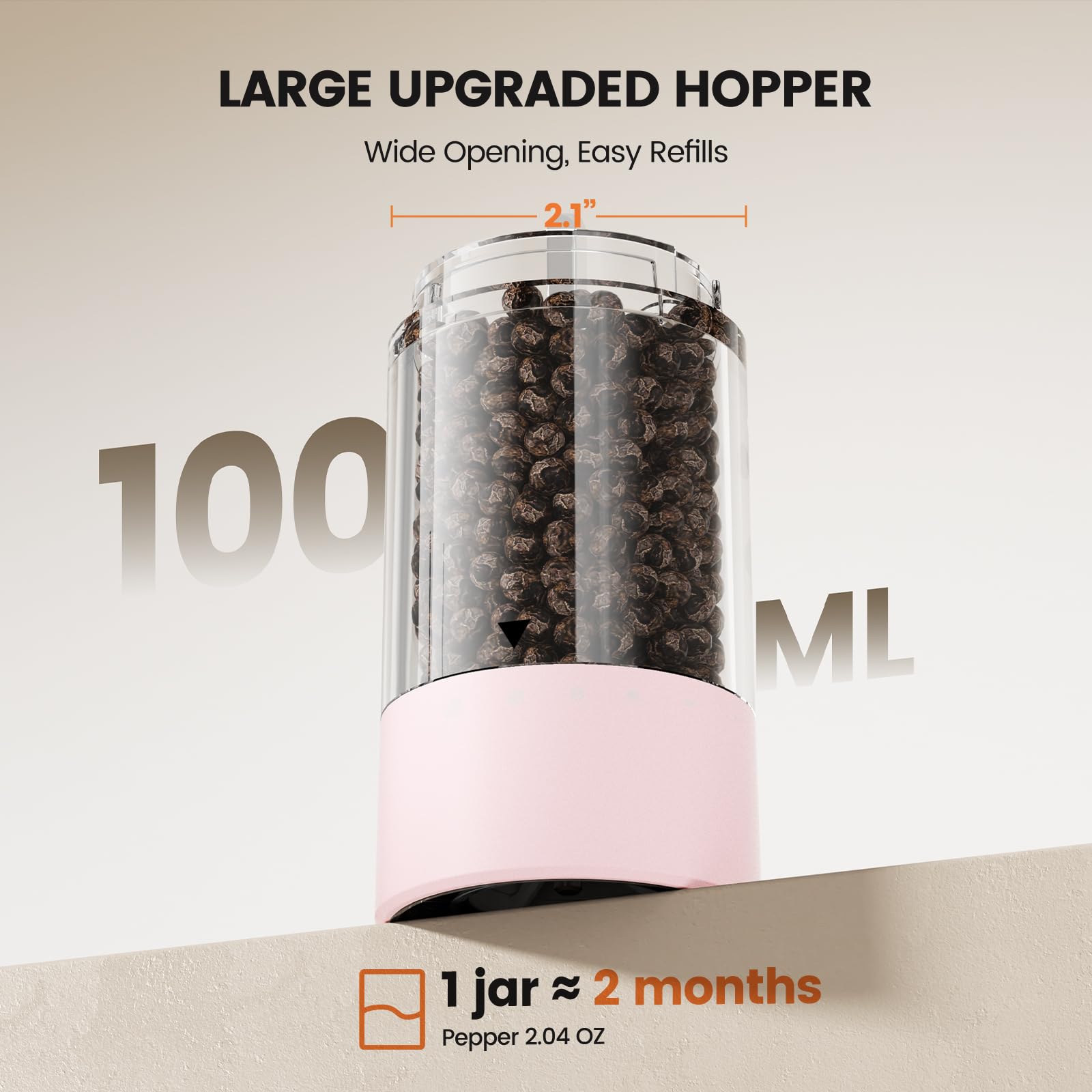 Electric Salt and Pepper Grinder Set