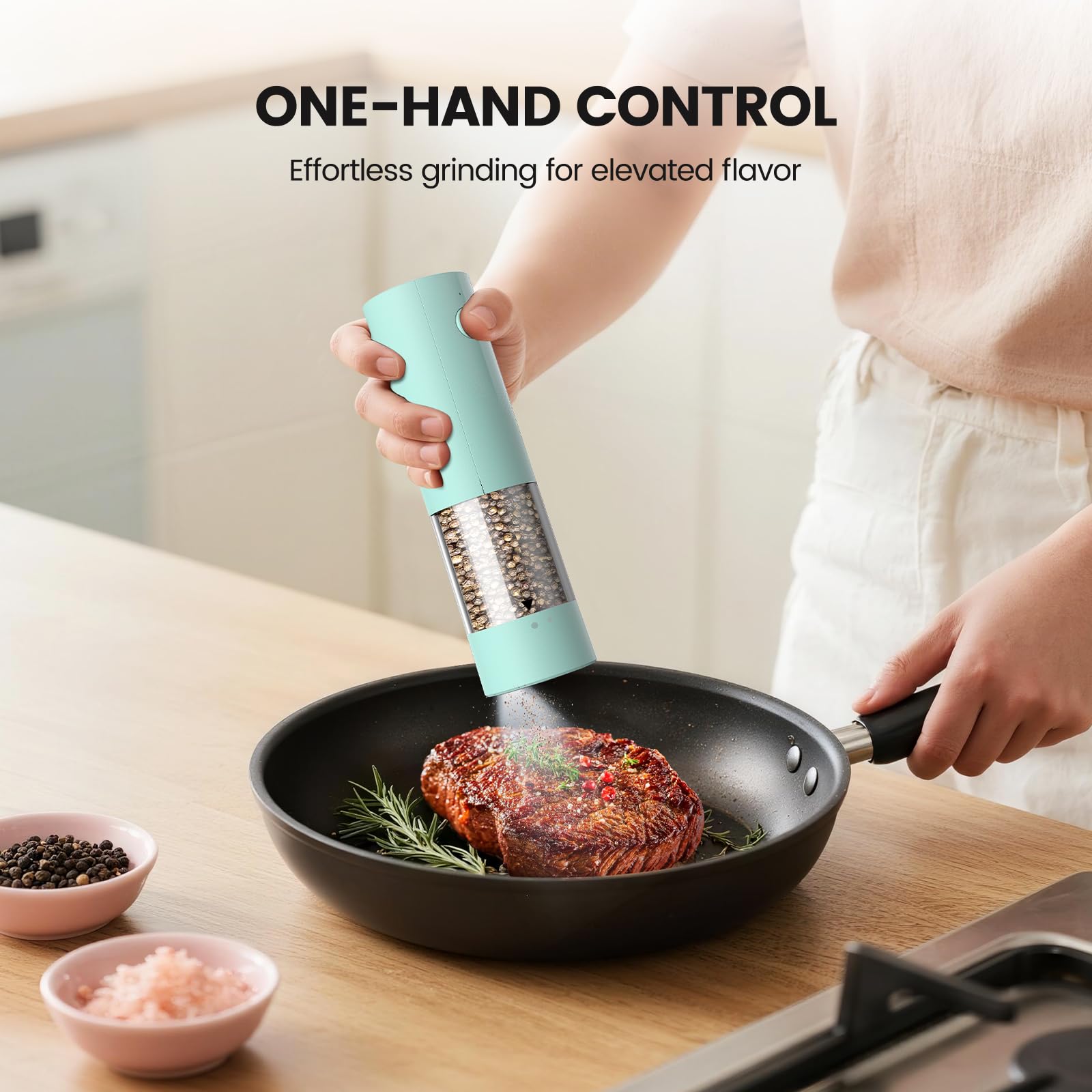 Electric Salt and Pepper Grinder Set