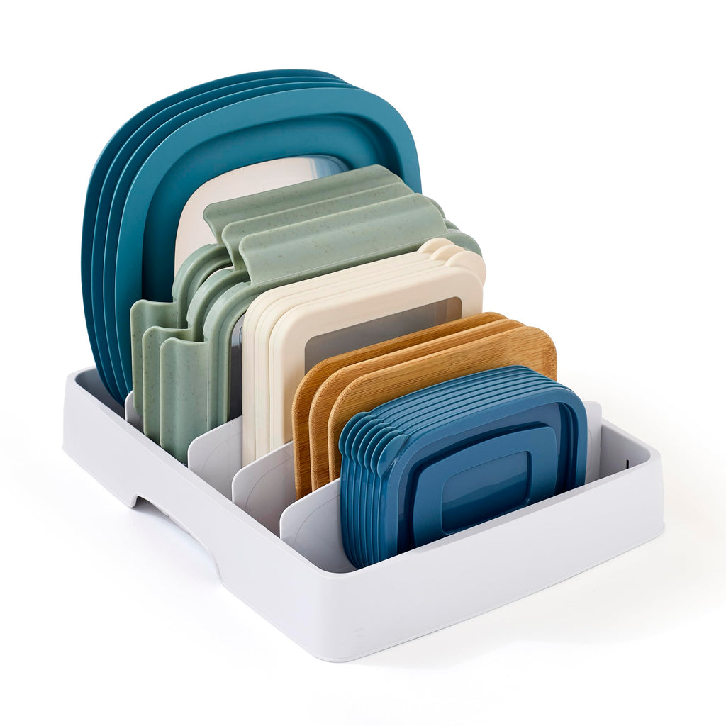 Food Container Lid Organizer for Kitchen Cabinet