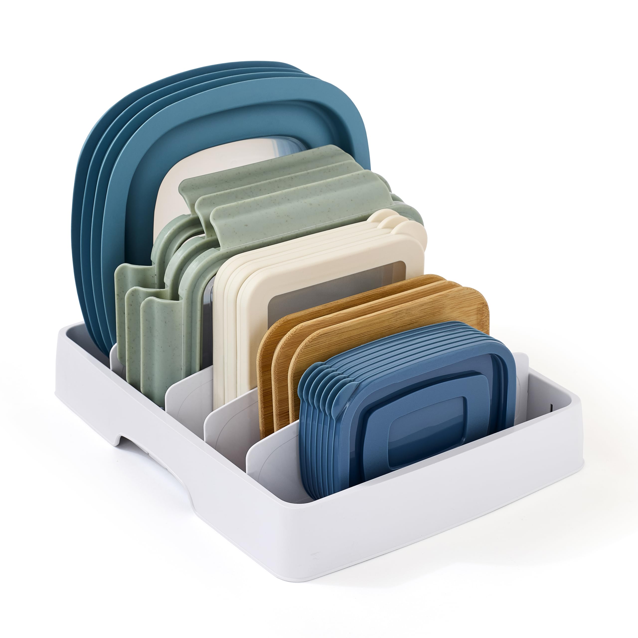 Food Container Lid Organizer for Kitchen Cabinet