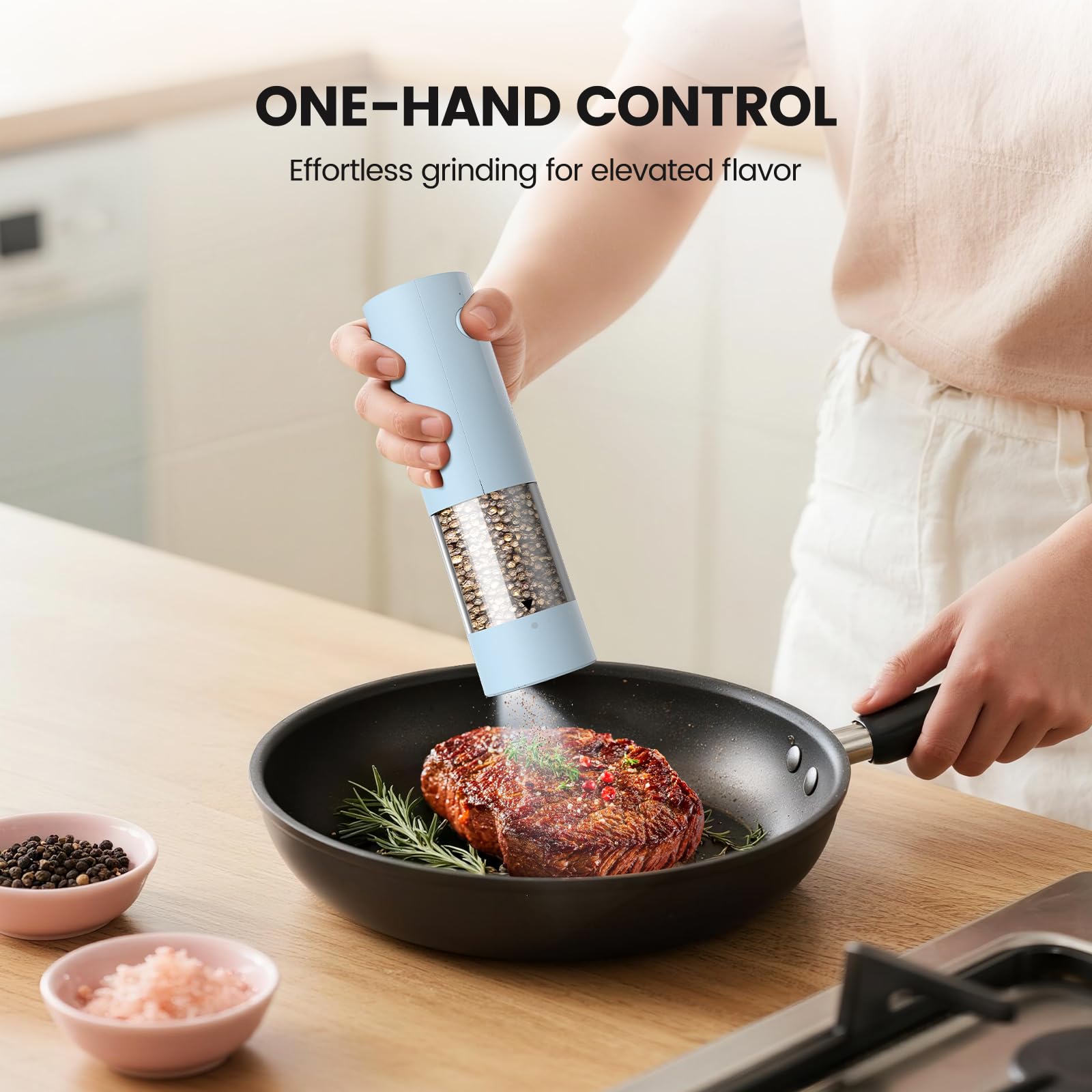 Electric Salt and Pepper Grinder Set
