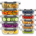 Cup Glass Food Storage Containers with lids