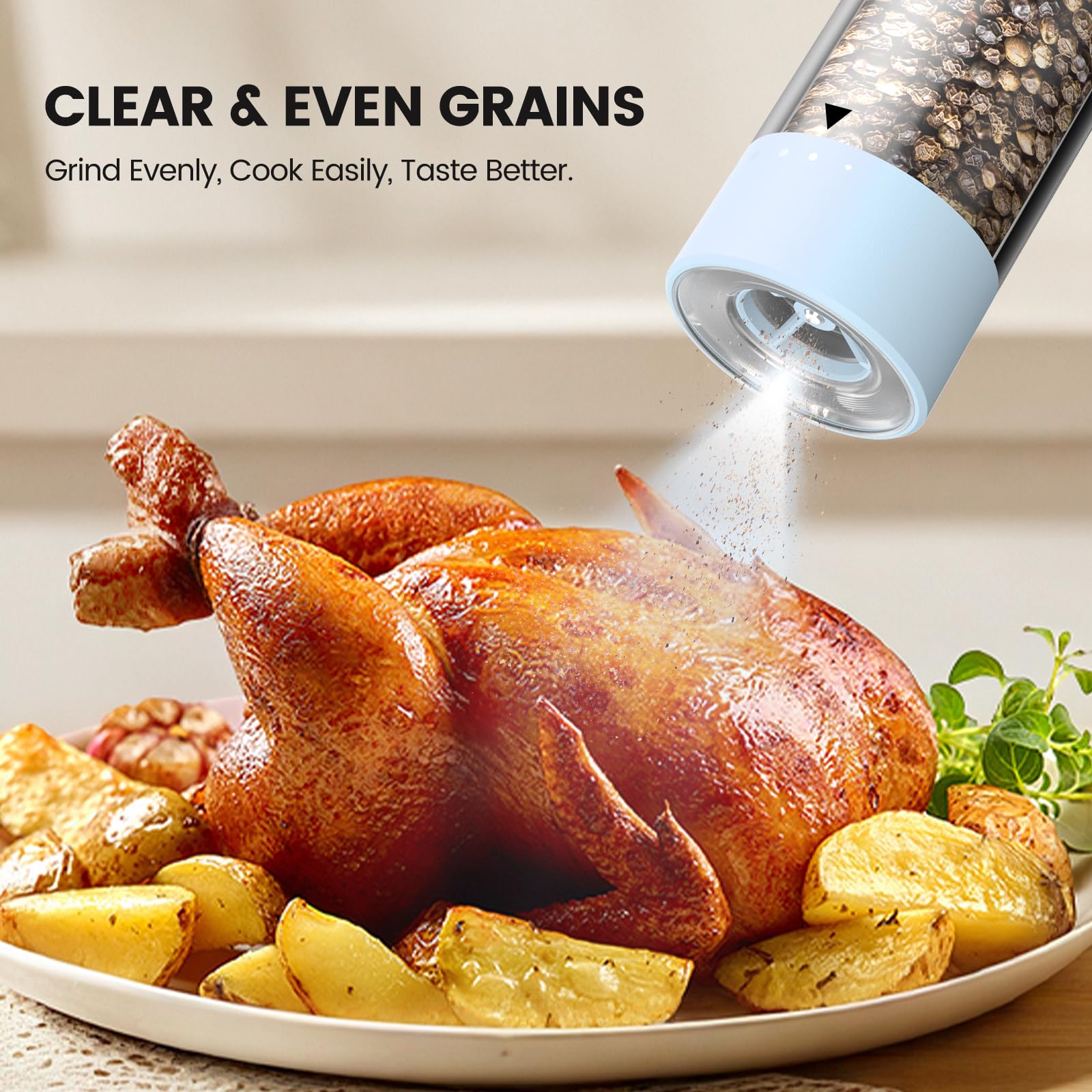 Electric Salt and Pepper Grinder Set