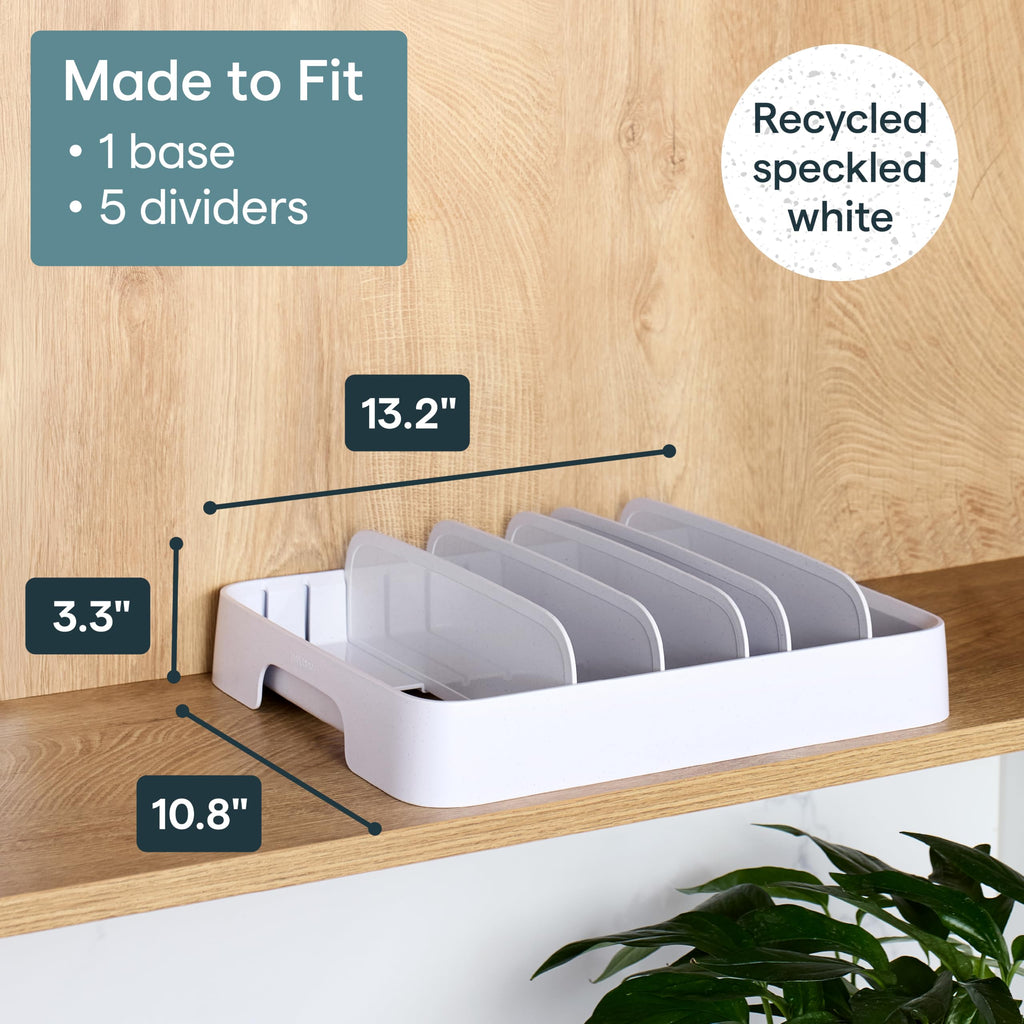 Food Container Lid Organizer for Kitchen Cabinet