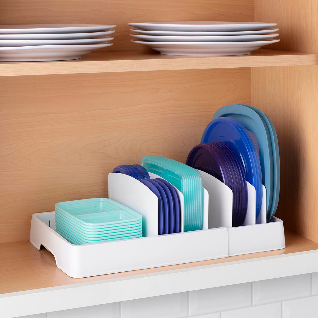 Food Container Lid Organizer for Kitchen Cabinet
