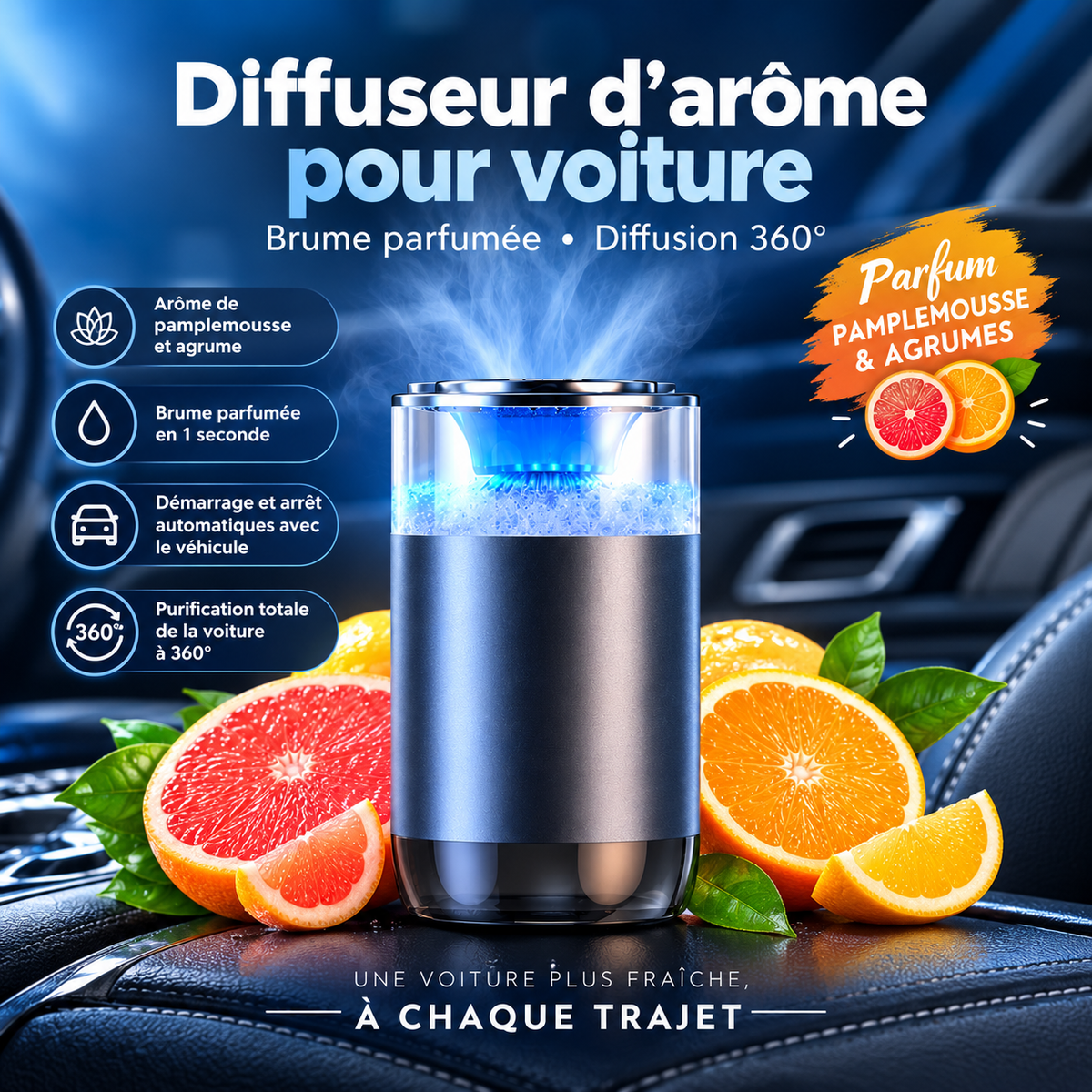 Diffuseur de Parfum Intelligent pour Voiture