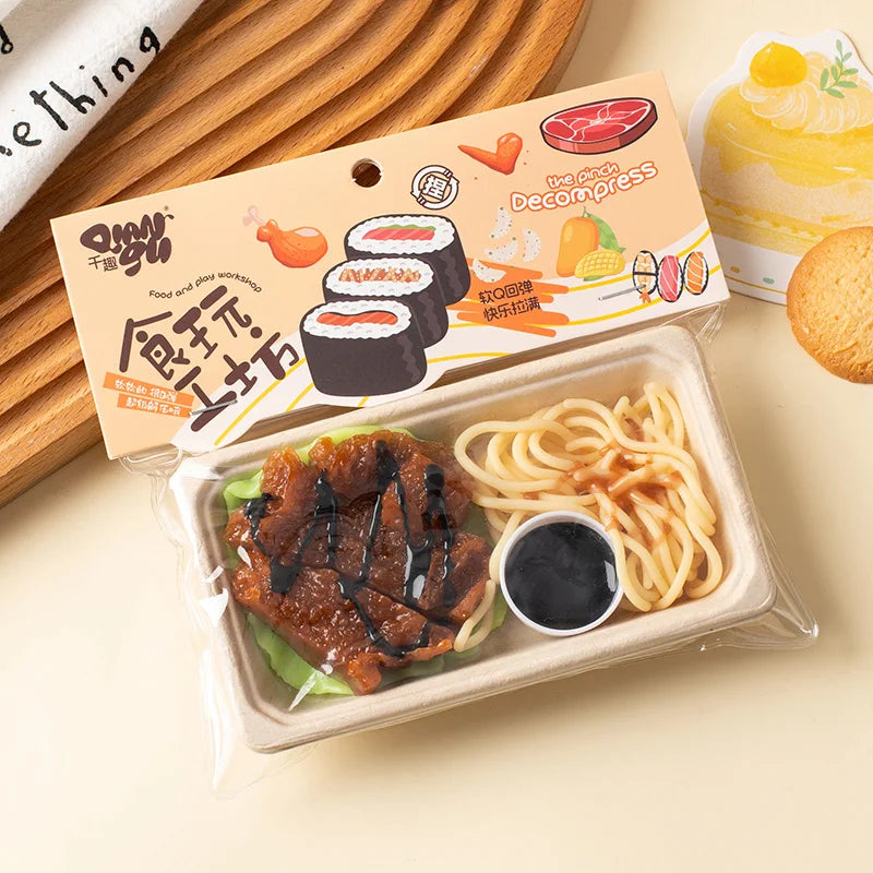 Squishy Nourriture Taba – Poulet Frit, Sushi, Dumpling & Mochi