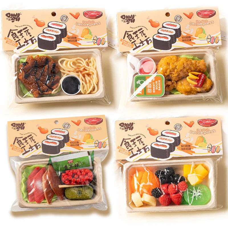 Squishy Nourriture Taba – Poulet Frit, Sushi, Dumpling & Mochi