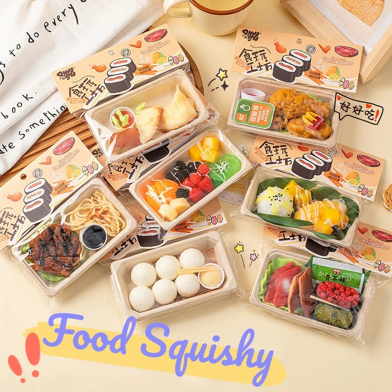 Squishy Nourriture Taba – Poulet Frit, Sushi, Dumpling & Mochi