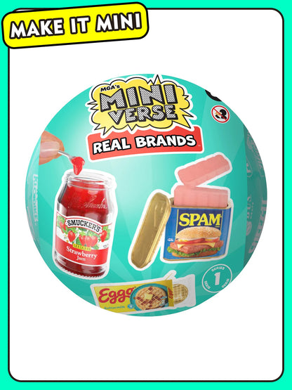 Mini Verse Real Brands – Jouet miniature surprise DIY, répliques hyper-réalistes de marques populaires
