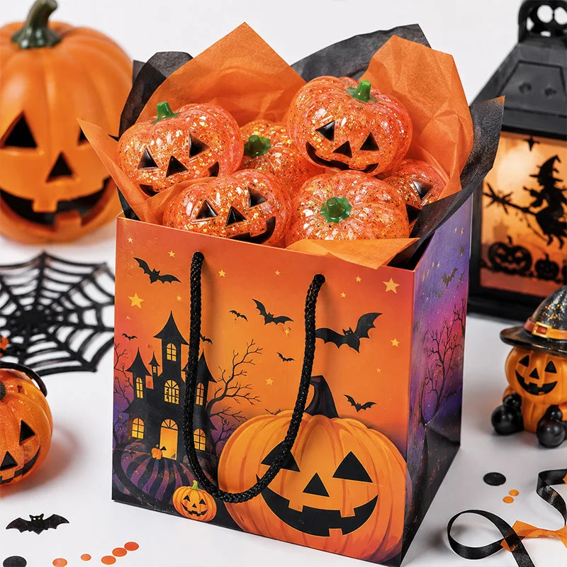 Squishy Citrouille d'Halloween Géante Pailletée