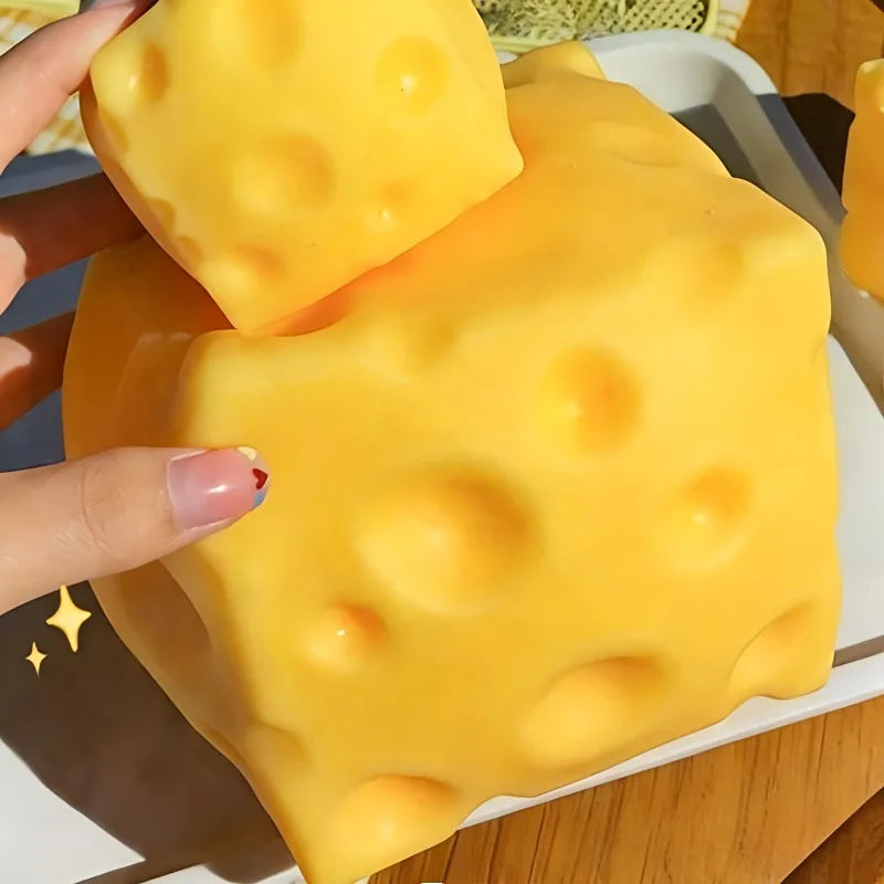 Gros Squishy Fromage Géant – Jumbo Anti-Stress Malléable à Rebond Lent
