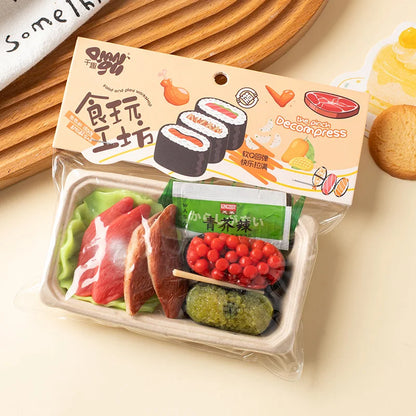 Squishy Nourriture Taba – Poulet Frit, Sushi, Dumpling & Mochi