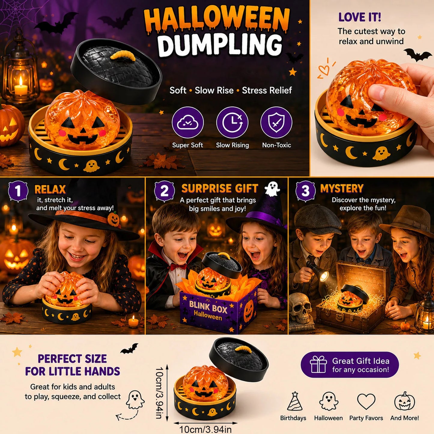 Squishy Fantôme d'Halloween Effet Maltose
