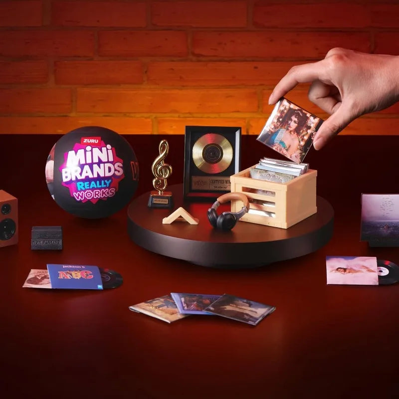 Mini Brands Really Works – Boîte surprise mystère, mini-vinyles jouables, cadeau collector pour mélomanes