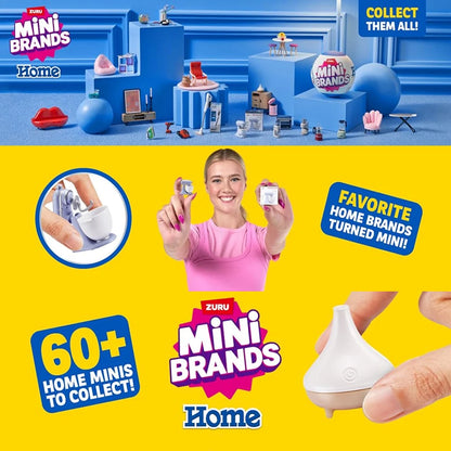 Zuru Mini Brands Toys – 5 Surprise, jouets miniatures mystère, thème Maison (Home), boîte surprise à collectionner