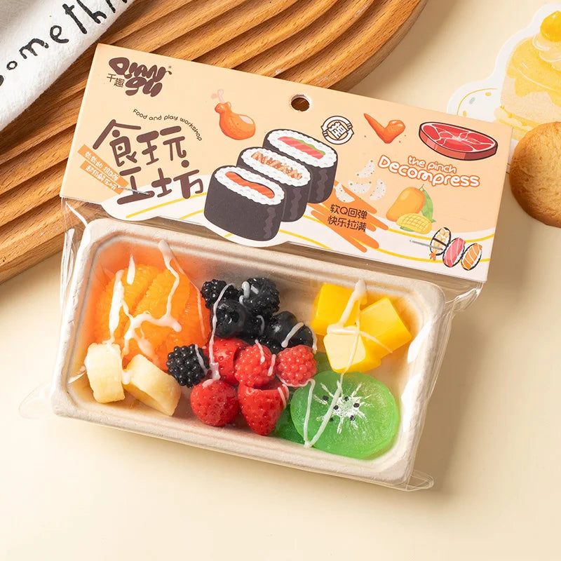 Squishy Nourriture Taba – Poulet Frit, Sushi, Dumpling & Mochi