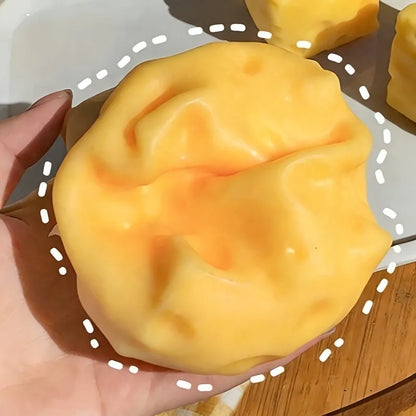 Gros Squishy Fromage Géant – Jumbo Anti-Stress Malléable à Rebond Lent