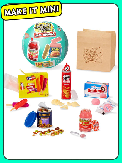 Mini Verse Real Brands – Jouet miniature surprise DIY, répliques hyper-réalistes de marques populaires
