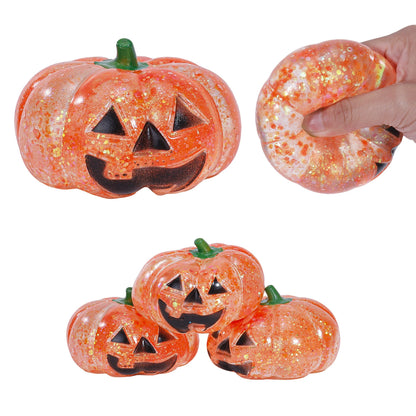 Squishy Citrouille d'Halloween Géante Pailletée