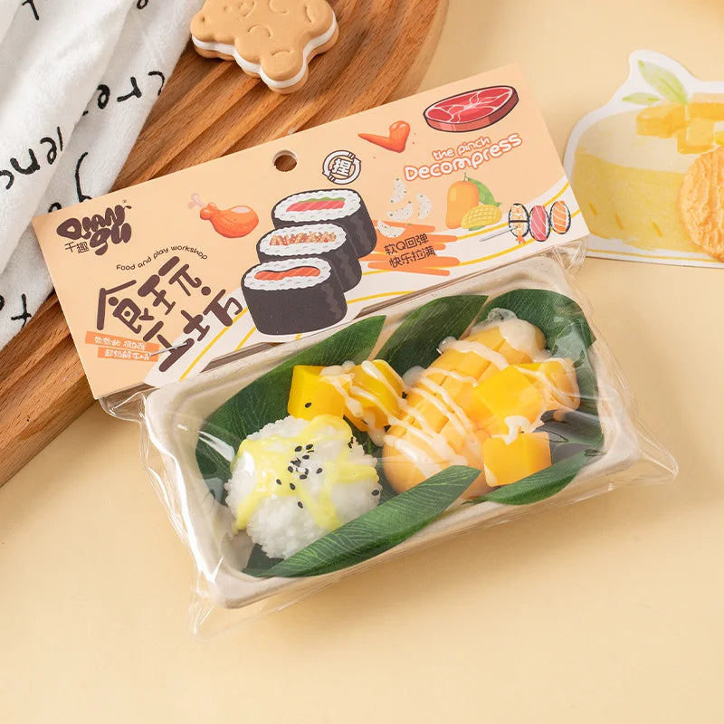 Squishy Nourriture Taba – Poulet Frit, Sushi, Dumpling & Mochi