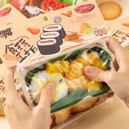 Squishy Nourriture Taba – Poulet Frit, Sushi, Dumpling & Mochi