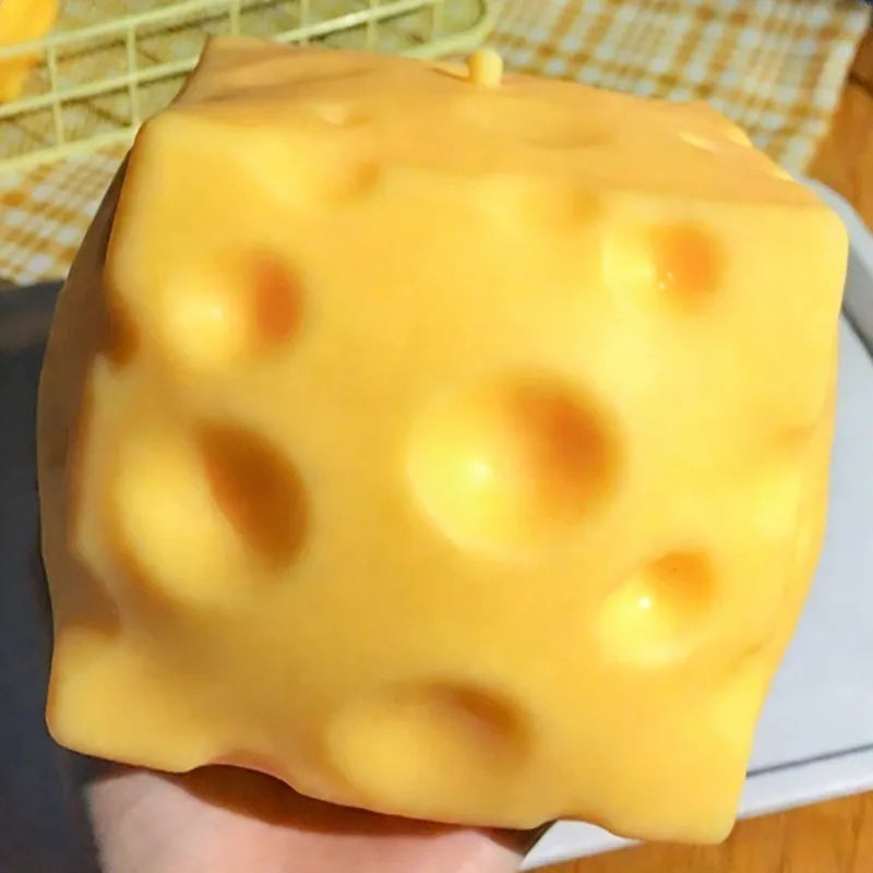 Gros Squishy Fromage Géant – Jumbo Anti-Stress Malléable à Rebond Lent
