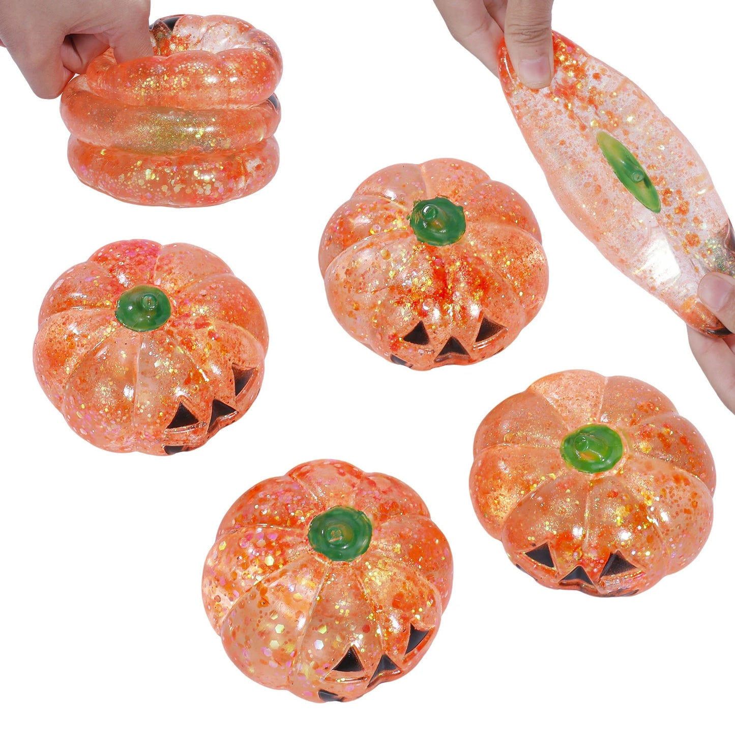 Squishy Citrouille d'Halloween Géante Pailletée