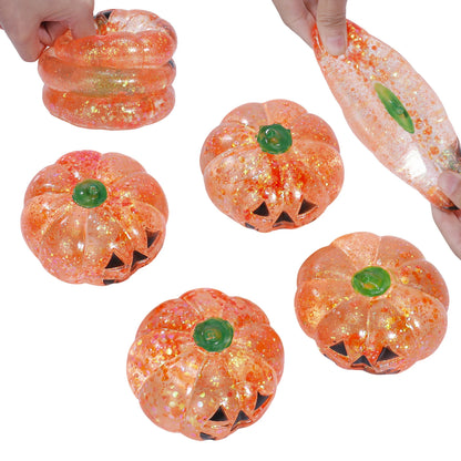 Squishy Citrouille d'Halloween Géante Pailletée