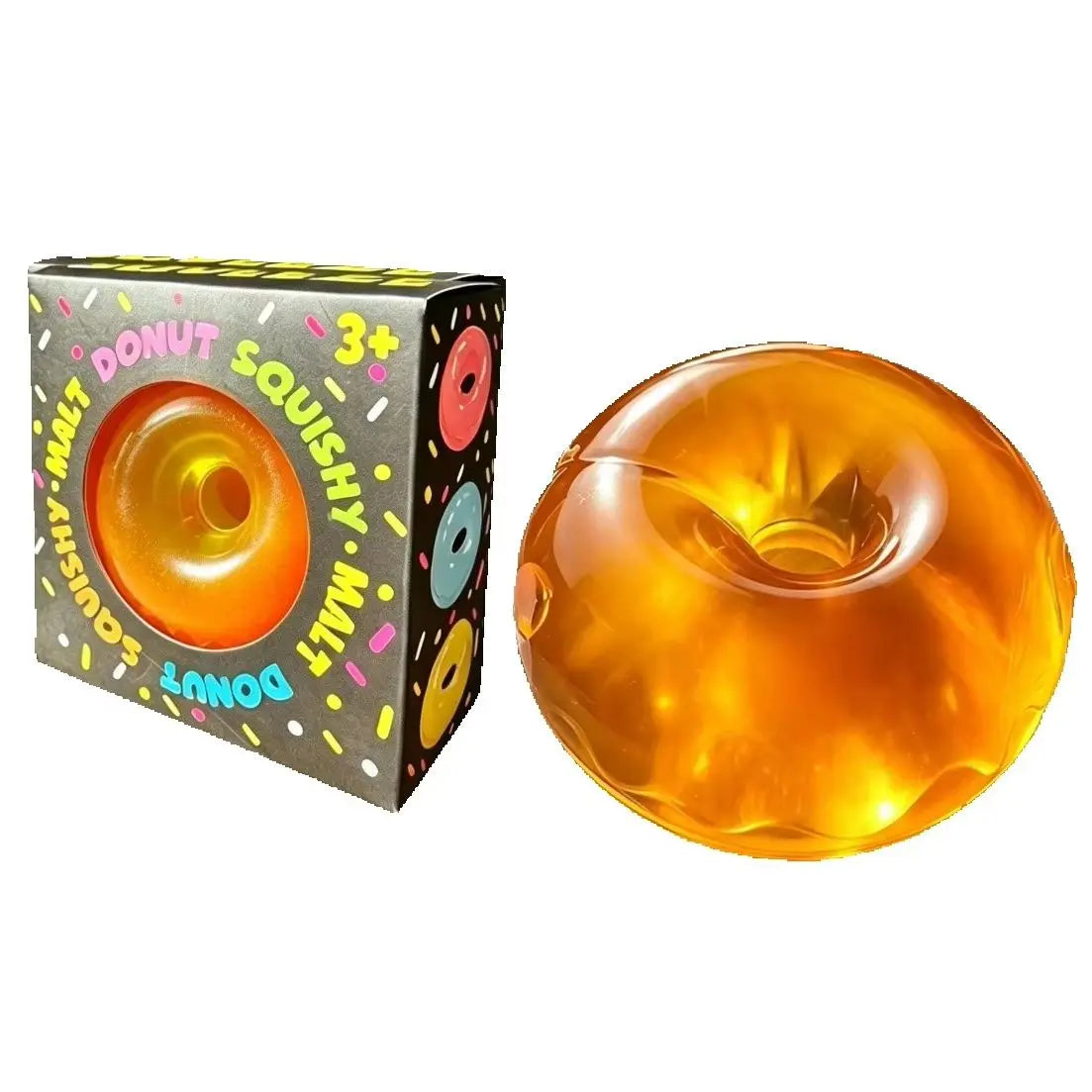 Squishy donut orange ultra doux à effet slow rise pour soulager le stress.