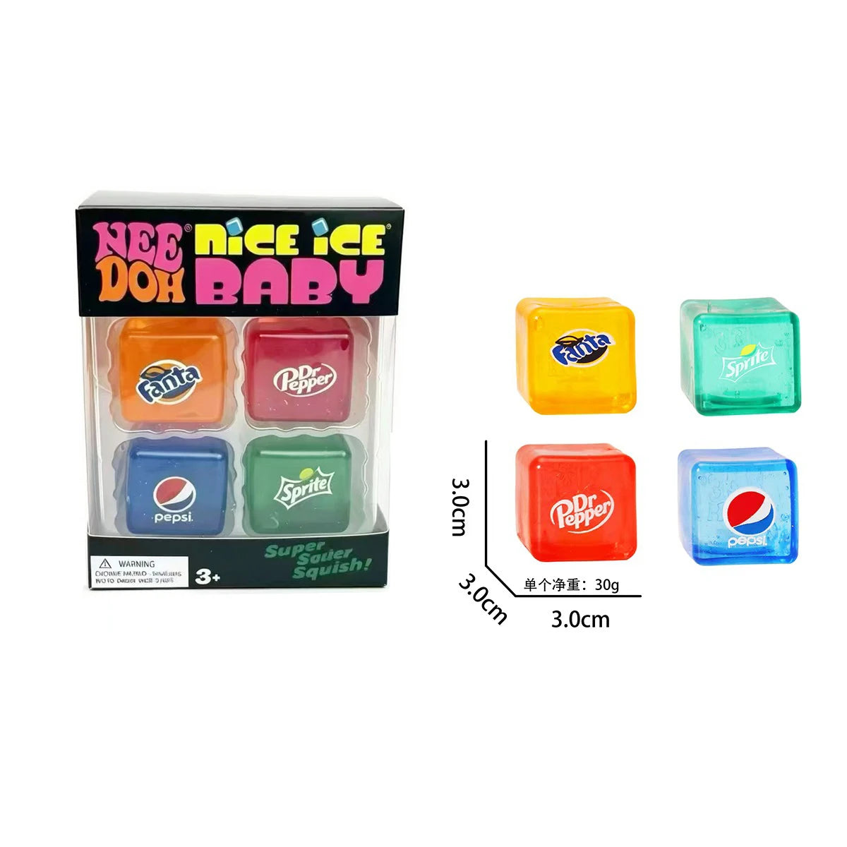 Ensemble NeeDoh Nice Cube – Cube Sensoriel Antistress