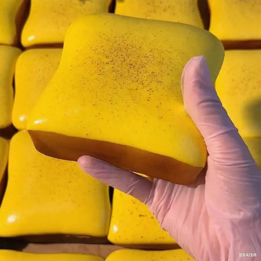 Squishy Toast au Beurre ultra doux à effet slow rise pour soulager le stress.