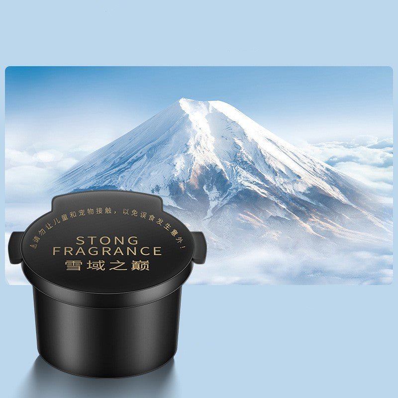 Diffuseur d'aromathérapie Nuvexer pour voiture avec design de montagne enneigée pour un parfum naturel et frais